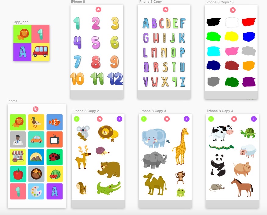 BlaBoo for baby/children word study app - design