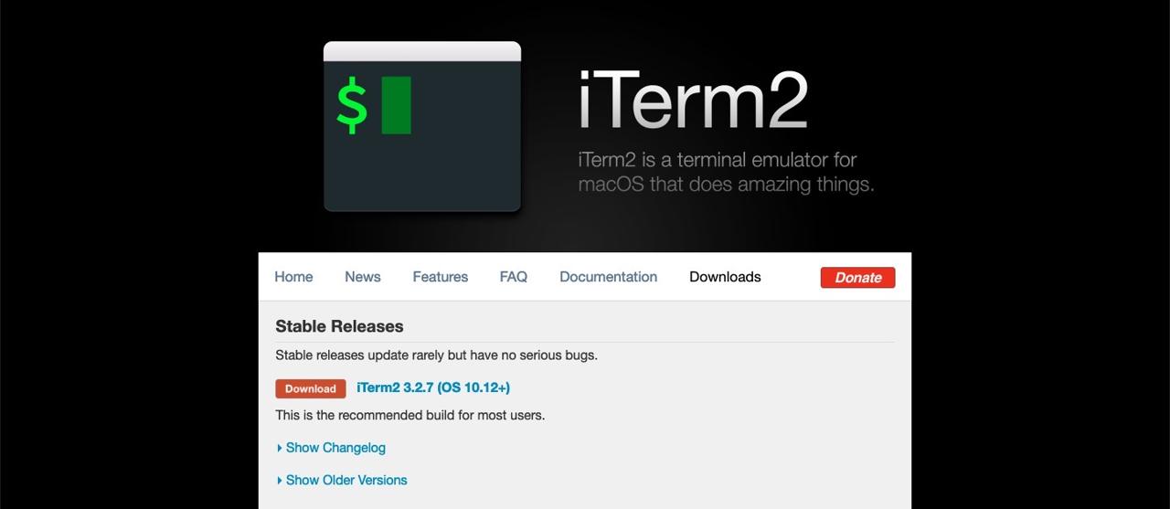맥(mac) 개발환경 설정 - iTerm 다운로드