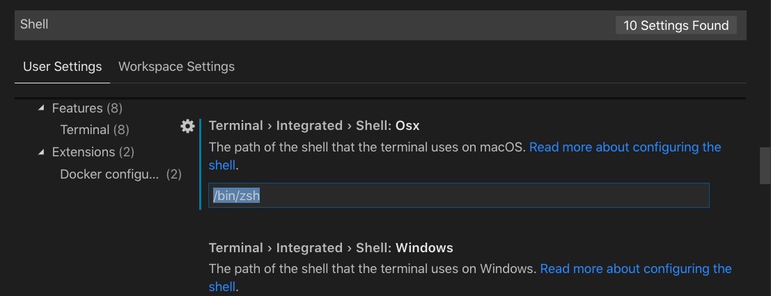 Development Environment on Mac - vscode zsh shell configuration