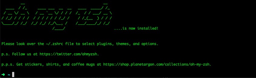 Development Environment on Mac - zsh install completed