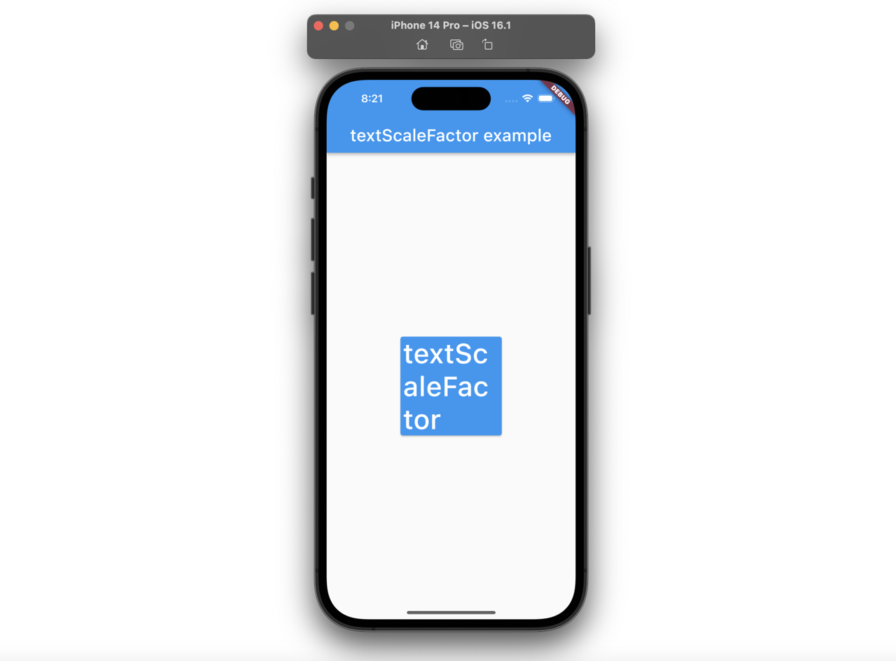 Flutter textScaleFactor - design broken