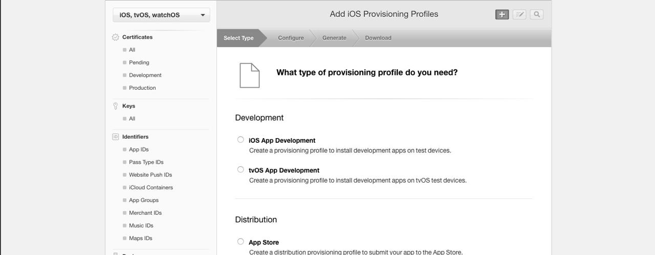 provisioning profiles ios